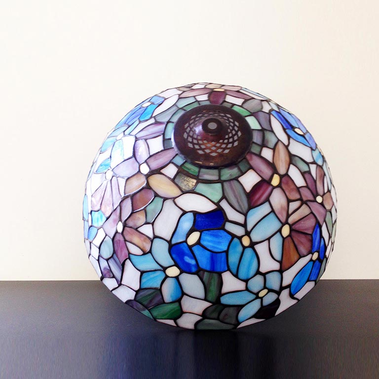 Lamp Shade Antique Brass Tiffany Glass Genuine Handmade Ø
